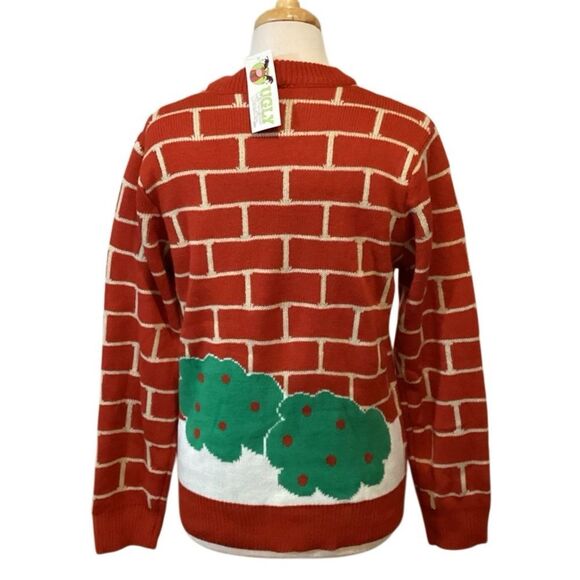 NWT 3D Chimney Fire Place Ugly Christmas Sweater Small - Picture 7 of 10